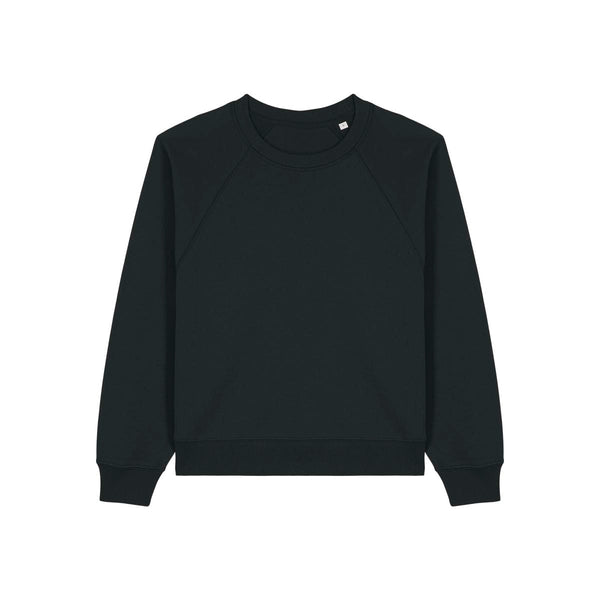 Felpa Girocollo Donna Con Maniche Raglan Stella Clara nero / XS - personalizzabile con logo