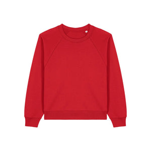 Felpa Girocollo Donna Con Maniche Raglan Stella Clara rosso / XS - personalizzabile con logo