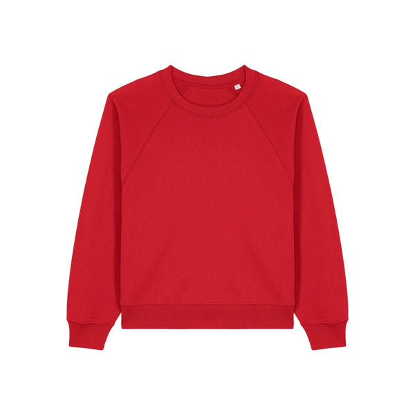 Felpa Girocollo Donna Con Maniche Raglan Stella Clara rosso / XS - personalizzabile con logo