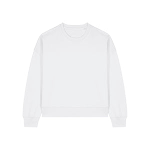 Felpa Girocollo Donna Iconic Stella Alma bianco / XS - personalizzabile con logo