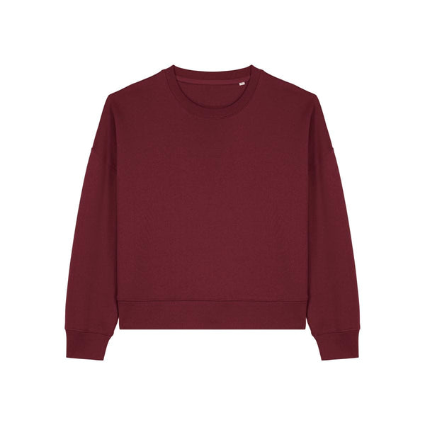 Felpa Girocollo Donna Iconic Stella Alma bordeaux / XS - personalizzabile con logo