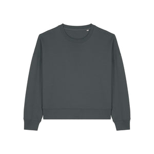 Felpa Girocollo Donna Iconic Stella Alma grigio scuro / XS - personalizzabile con logo