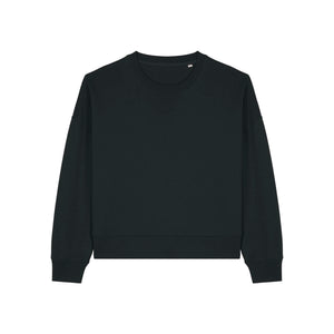 Felpa Girocollo Donna Iconic Stella Alma nero / XS - personalizzabile con logo