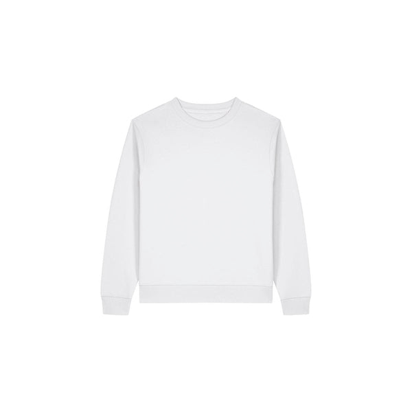 Felpa Girocollo Donna In Cotone Riciclato Stella Thinker bianco / XS - personalizzabile con logo