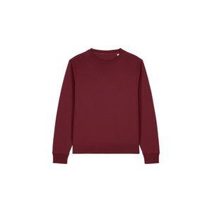 Felpa Girocollo Donna In Cotone Riciclato Stella Thinker bordeaux / XS - personalizzabile con logo