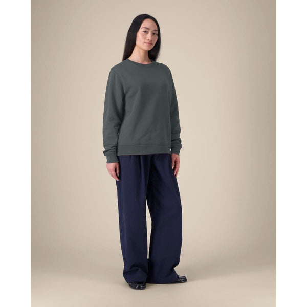 Felpa Girocollo Donna In Cotone Riciclato Stella Thinker - personalizzabile con logo