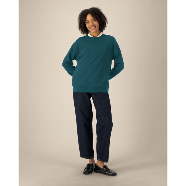 Felpa Girocollo Donna In Cotone Riciclato Stella Thinker - personalizzabile con logo