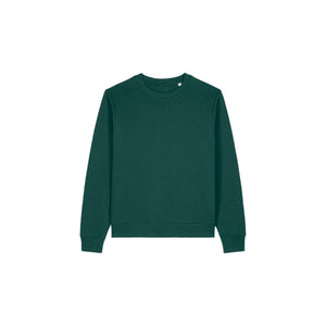 Felpa Girocollo Donna In Cotone Riciclato Stella Thinker verde / XS - personalizzabile con logo