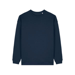 Felpa Girocollo Donna Oversized Stella Paloma blu navy / S - personalizzabile con logo