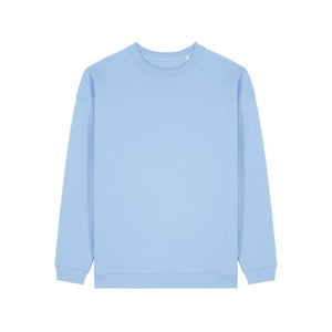 Felpa Girocollo Donna Oversized Stella Paloma blu / S - personalizzabile con logo