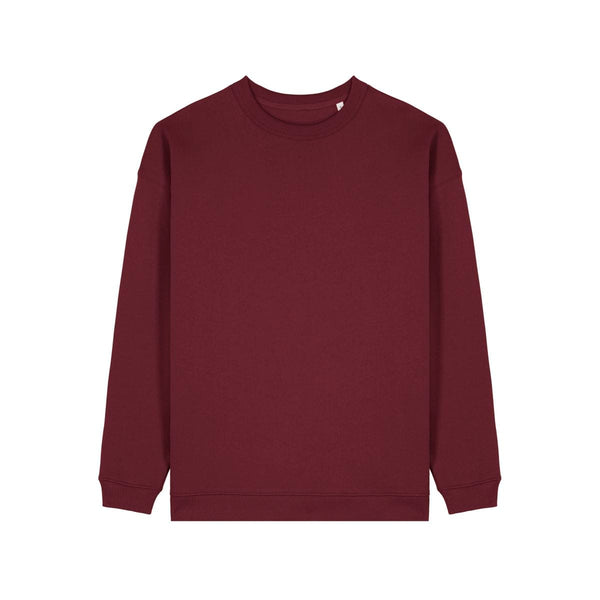 Felpa Girocollo Donna Oversized Stella Paloma bordeaux / S - personalizzabile con logo