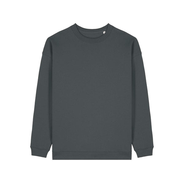 Felpa Girocollo Donna Oversized Stella Paloma grigio scuro / S - personalizzabile con logo