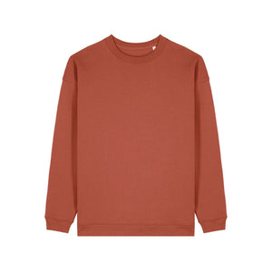Felpa Girocollo Donna Oversized Stella Paloma marrone / S - personalizzabile con logo