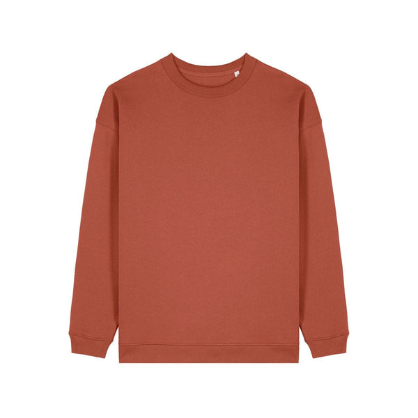 Felpa Girocollo Donna Oversized Stella Paloma marrone / S - personalizzabile con logo