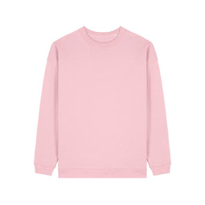 Felpa Girocollo Donna Oversized Stella Paloma rosa / S - personalizzabile con logo