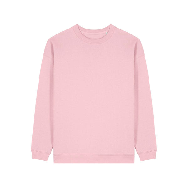 Felpa Girocollo Donna Oversized Stella Paloma rosa / S - personalizzabile con logo