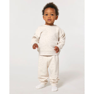 Felpa Girocollo Neonato Iconic Baby Changer eco heather / 18-24 m/86-92cm - personalizzabile con logo