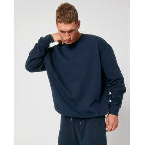 Felpa Girocollo Unisex Boxy Al Tocco Secco Ledger Dry blu navy / XXS - personalizzabile con logo