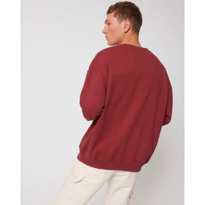 Felpa Girocollo Unisex Boxy Al Tocco Secco Ledger Dry rosso / XXS - personalizzabile con logo