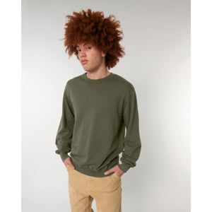 Felpa Girocollo Unisex Garment Dyed In French Terry Matcher Vintage kaki / XXS - personalizzabile con logo