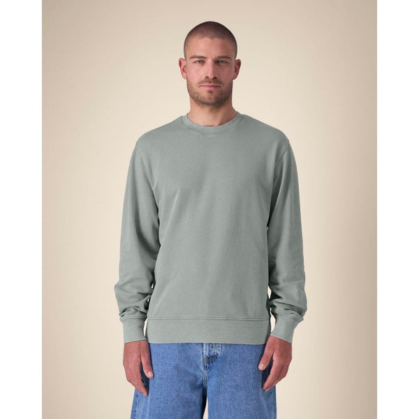 Felpa Girocollo Unisex Garment Dyed In French Terry Matcher Vintage - personalizzabile con logo