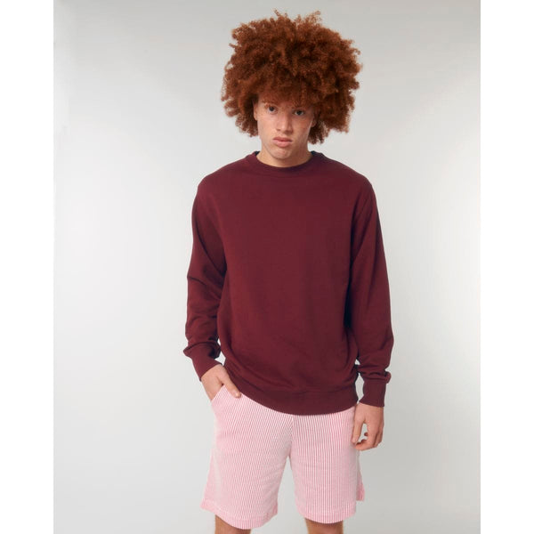 Felpa Girocollo Unisex In French Terry Matcher bordeaux / XXS - personalizzabile con logo