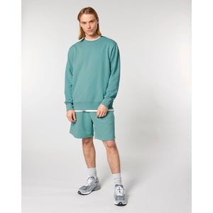 Felpa Girocollo Unisex In French Terry Matcher teal monstera / XXS - personalizzabile con logo
