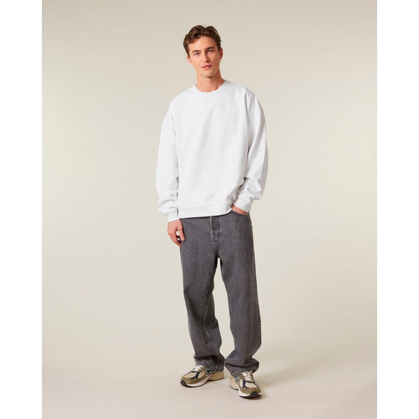 Felpa Girocollo Unisex Oversized Radder 2.0 bianco / XXS - personalizzabile con logo