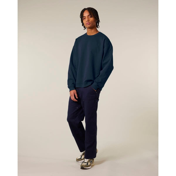 Felpa Girocollo Unisex Oversized Radder 2.0 blu navy / XXS - personalizzabile con logo