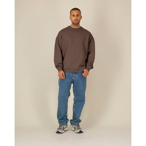 Felpa Girocollo Unisex Oversized Radder 2.0 marrone / XXS - personalizzabile con logo