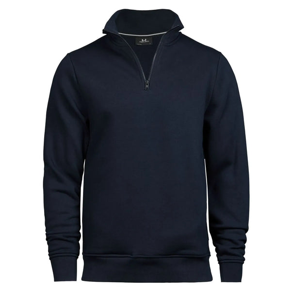 Felpa Halfzip blu / S - personalizzabile con logo