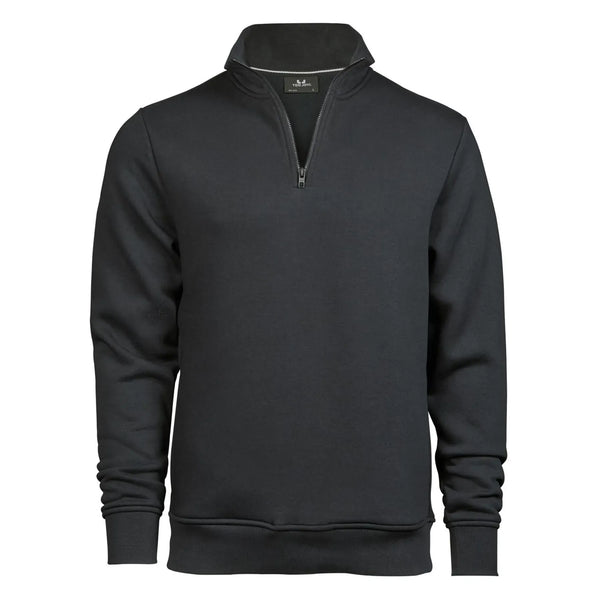 Felpa Halfzip grigio / S - personalizzabile con logo