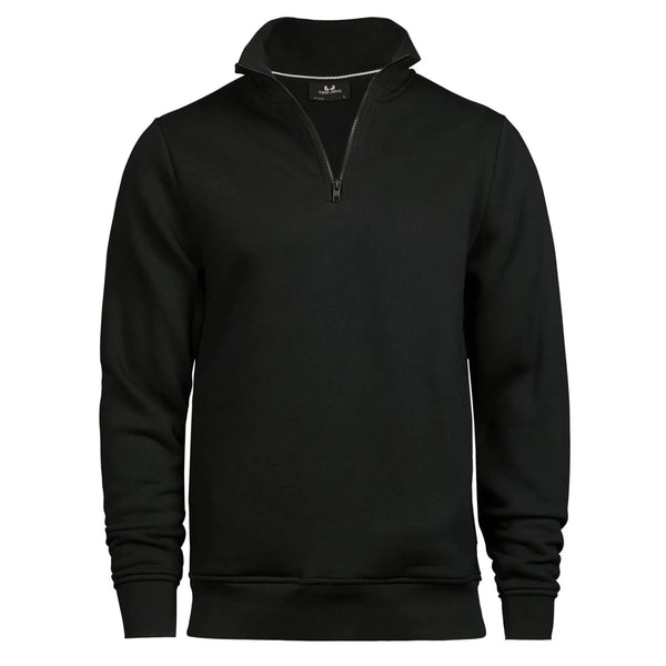 Felpa Halfzip nero / S - personalizzabile con logo