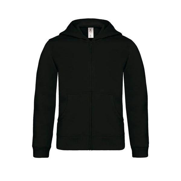 Felpa Hooded Full Zip Bimbo nero / 3-4 - personalizzabile con logo