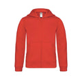 Felpa Hooded Full Zip Bimbo rosso / 3-4 - personalizzabile con logo