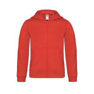 Felpa Hooded Full Zip Bimbo rosso / 3-4 - personalizzabile con logo