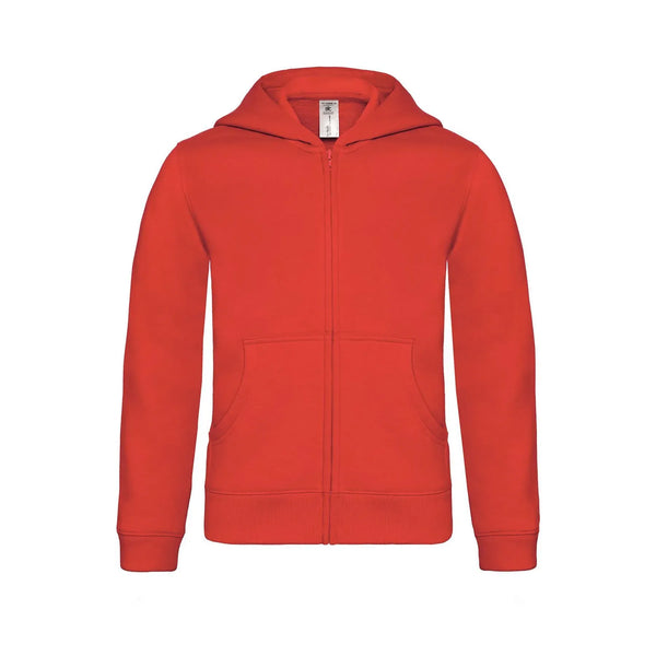 Felpa Hooded Full Zip Bimbo rosso / 3-4 - personalizzabile con logo