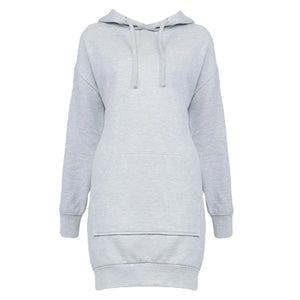 Felpa Hoodie Dress grigio / XS - personalizzabile con logo
