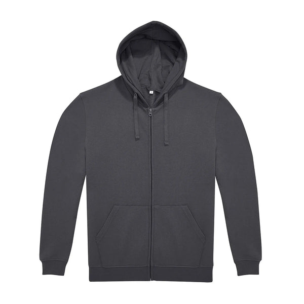 Felpa ID.224 Zip Hood grigio / XS - personalizzabile con logo