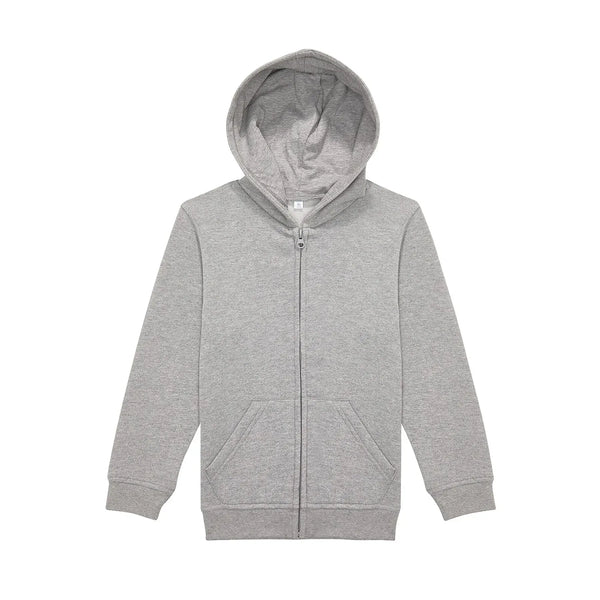 Felpa ID.334 Zip Hood Bimbo grigio / 5-6 - personalizzabile con logo