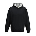 Felpa Kids Varsity Hoodie jet black/heather grey / XS - personalizzabile con logo