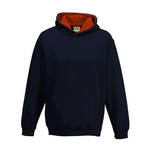 Felpa Kids Varsity Hoodie new french navy/fire red / XS - personalizzabile con logo
