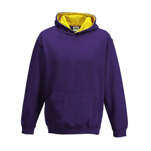 Felpa Kids Varsity Hoodie viola / XS - personalizzabile con logo
