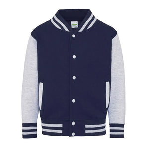 Felpa Kids Varsity Jacket blu / XS - personalizzabile con logo