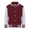 Felpa Kids Varsity Jacket bordeaux / XS - personalizzabile con logo