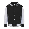 Felpa Kids Varsity Jacket jet black/heather grey / XS - personalizzabile con logo
