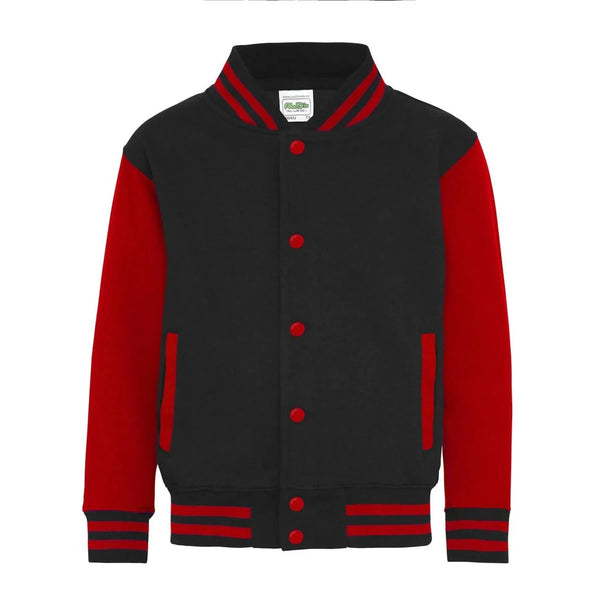 Felpa Kids Varsity Jacket nero / XS - personalizzabile con logo