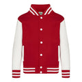Felpa Kids Varsity Jacket rosso / XS - personalizzabile con logo