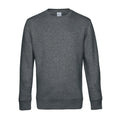 Felpa KING Crew Neck heather mid grey / XS - personalizzabile con logo