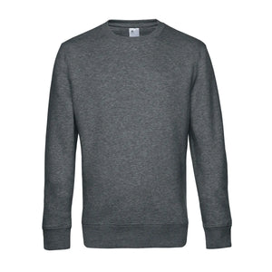 Felpa KING Crew Neck heather mid grey / XS - personalizzabile con logo